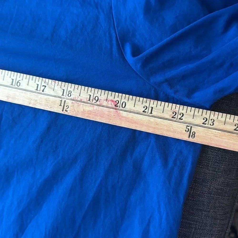 Zara Cobalt Blue Dress Ballon Sleeves Tiered Ruffle Mini Size XL - Picture 10 of 11